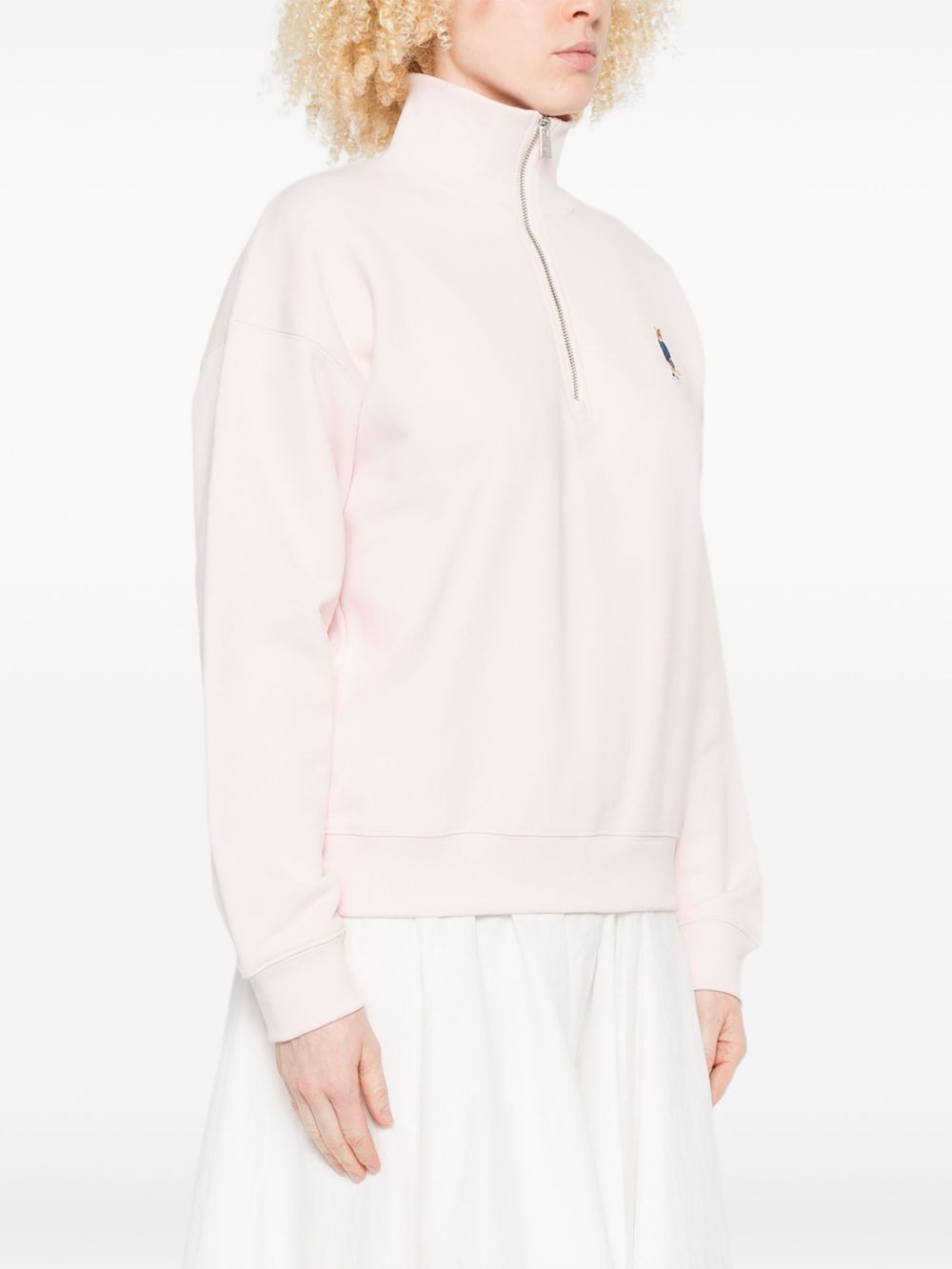 embroidered-logo sweatshirt - 3