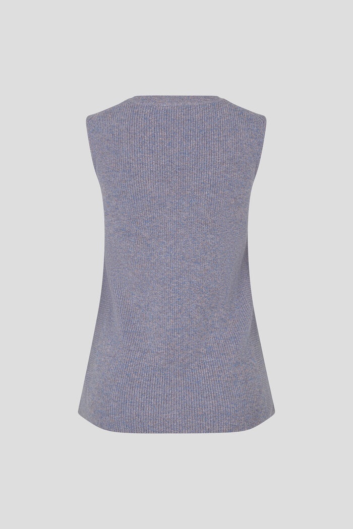 Mella Pure new wool slipover in Lilac/Blue melange - 6