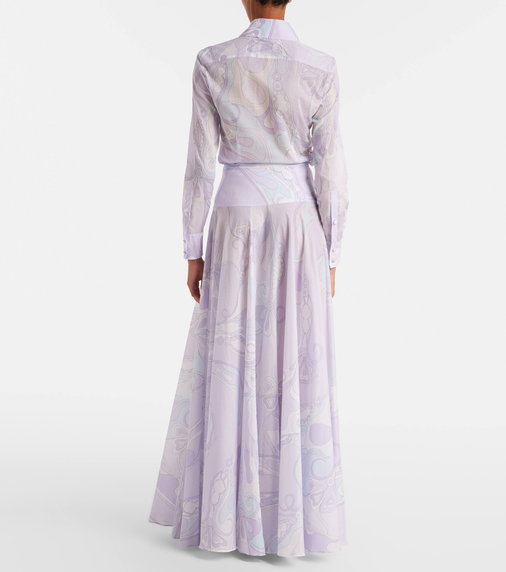 Orchidee cotton maxi skirt - 3