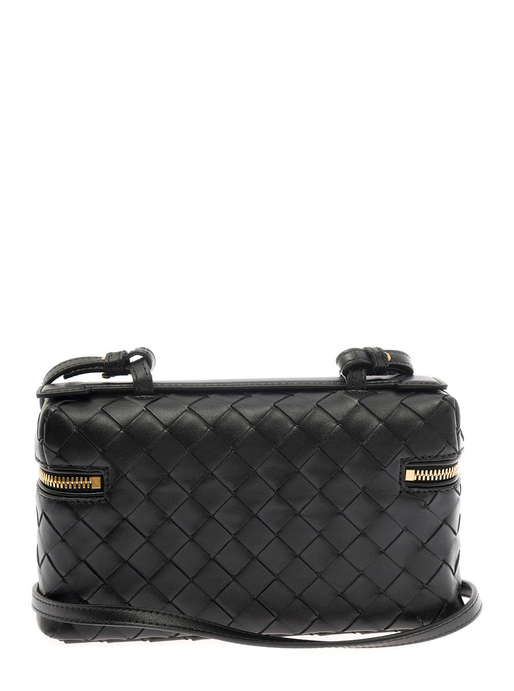 Bottega Veneta Women Black Vanity Case With Intrecciato Motiv In Leather Woman - 4