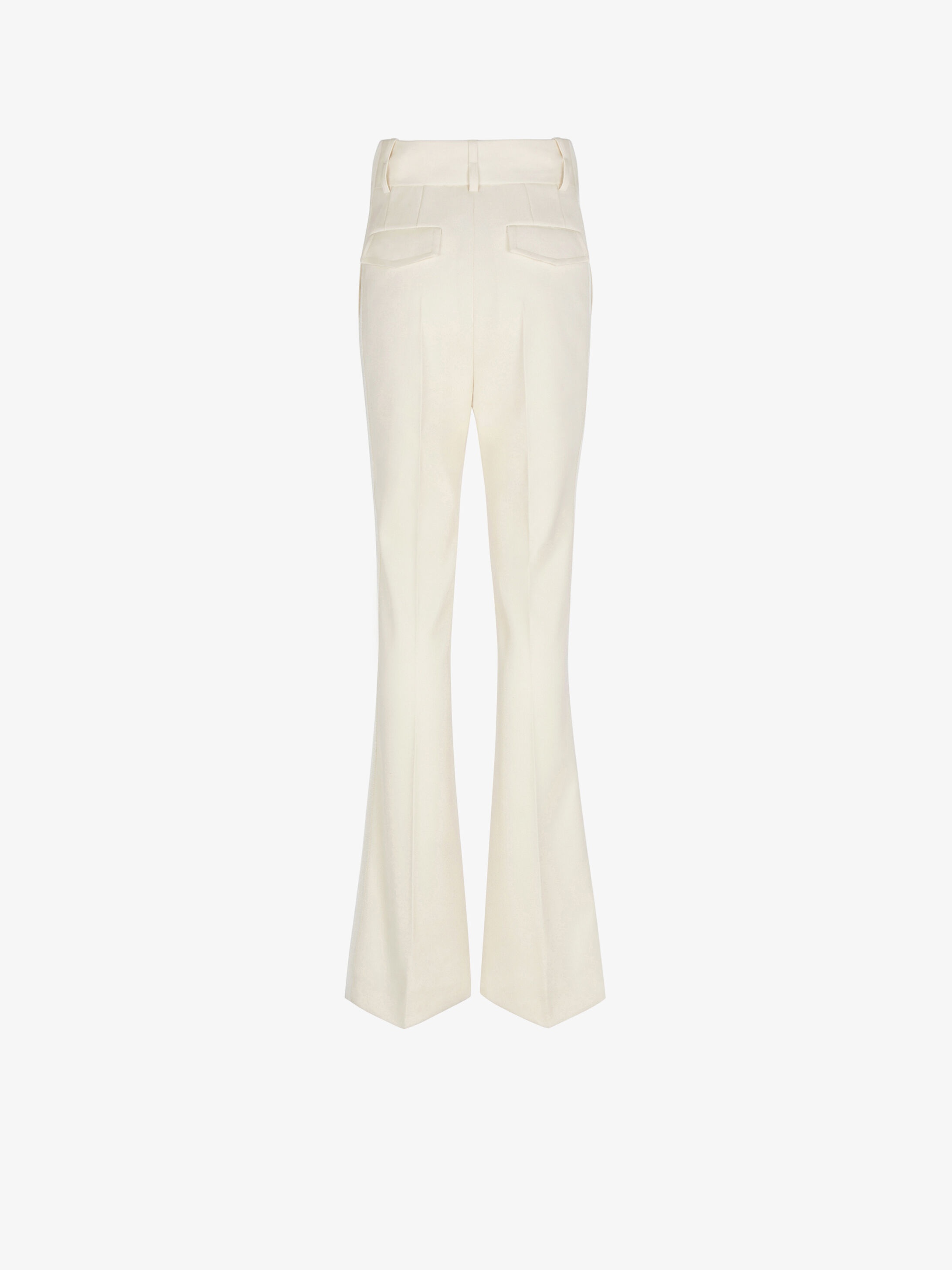 Flared pants with sidelong bands - 4