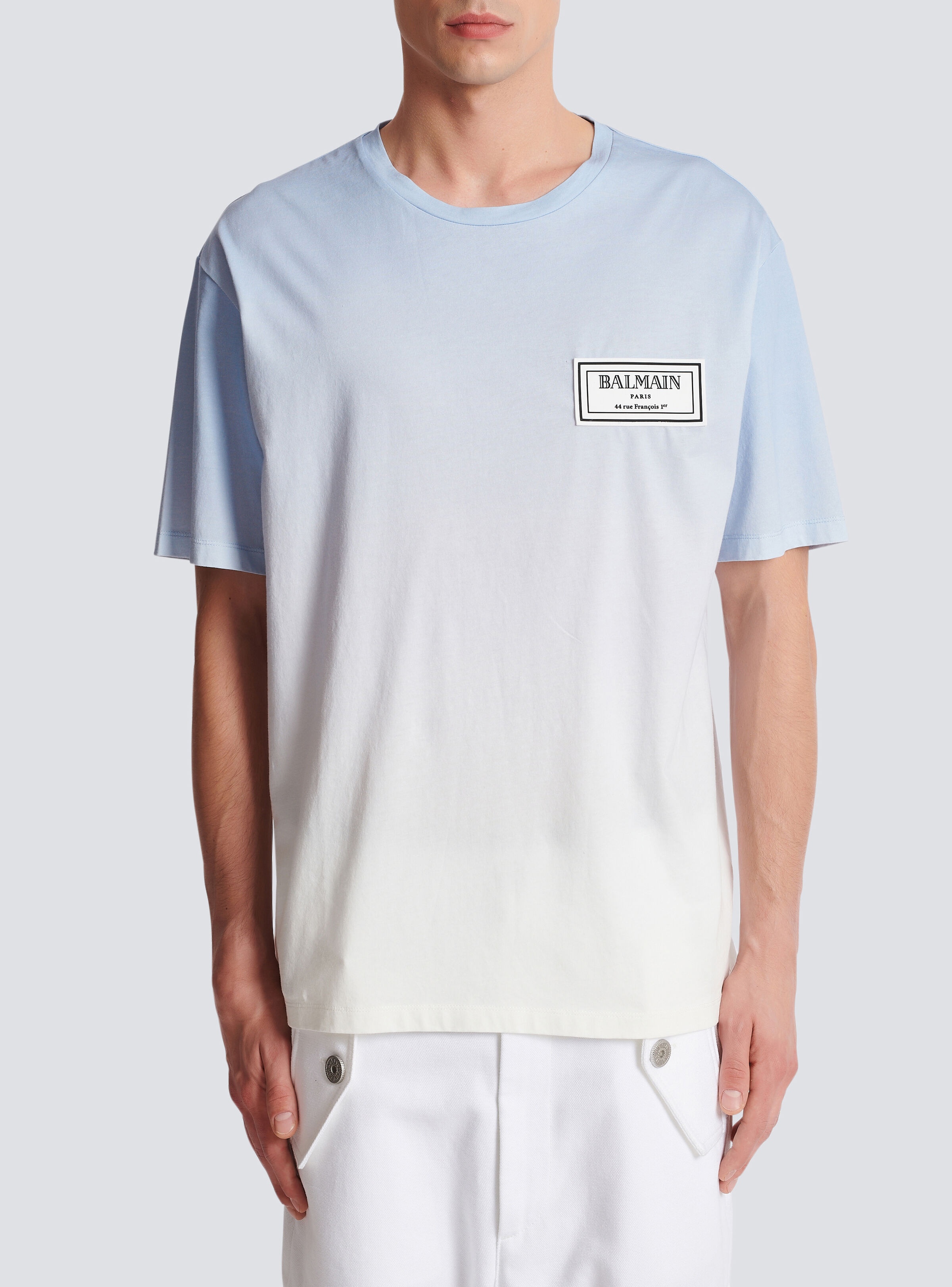 Gradient T-shirt with rubber patch - 5