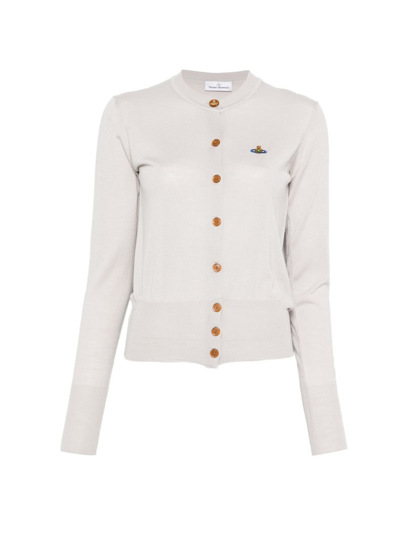 logo-detail buttoned cardigan 1