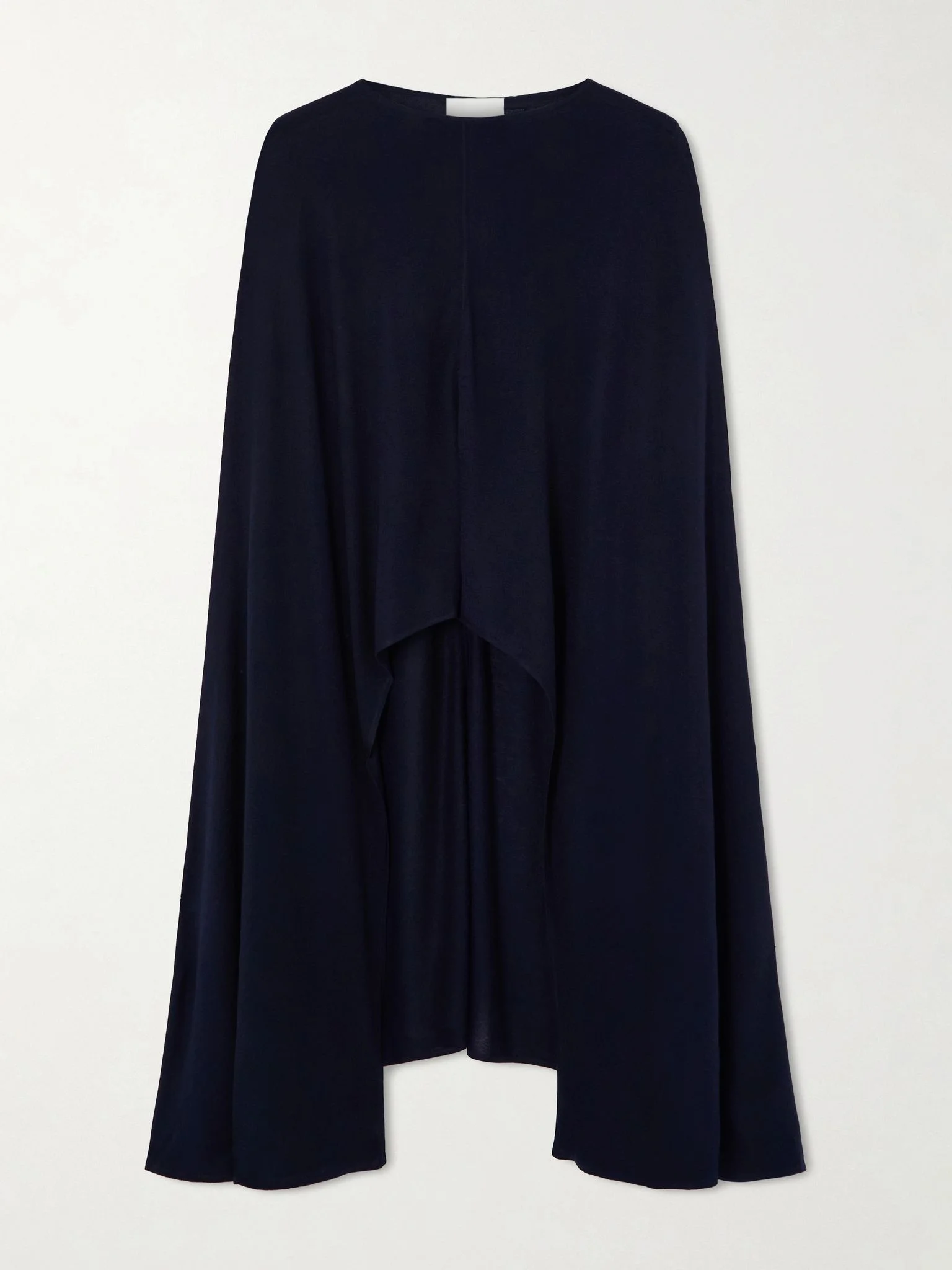 Cashmere and silk-blend wrap Navy - 1