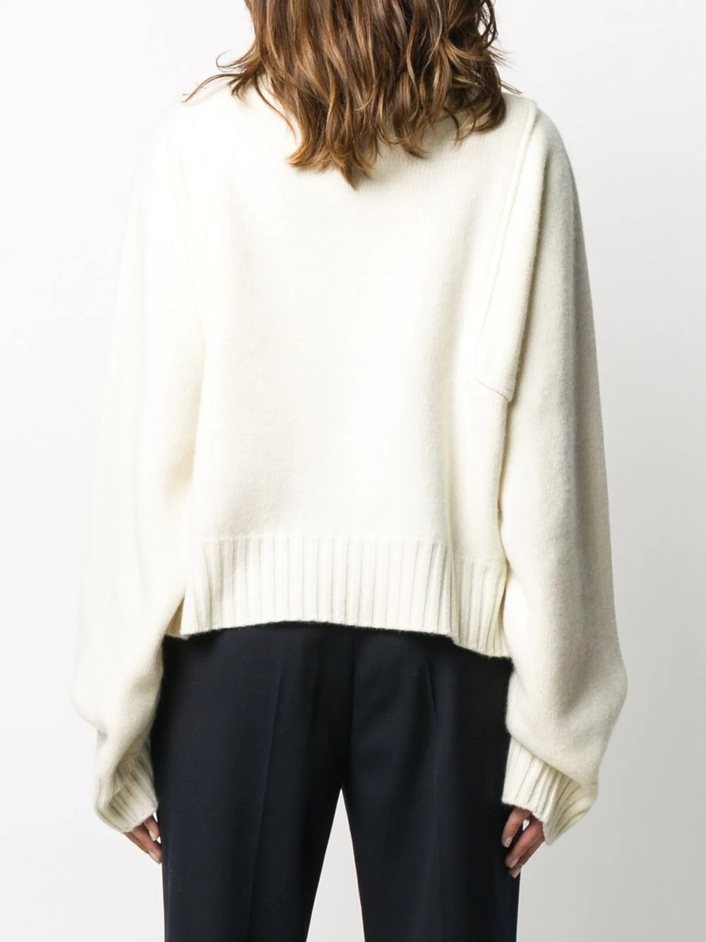 raised seam wool jumper - 4