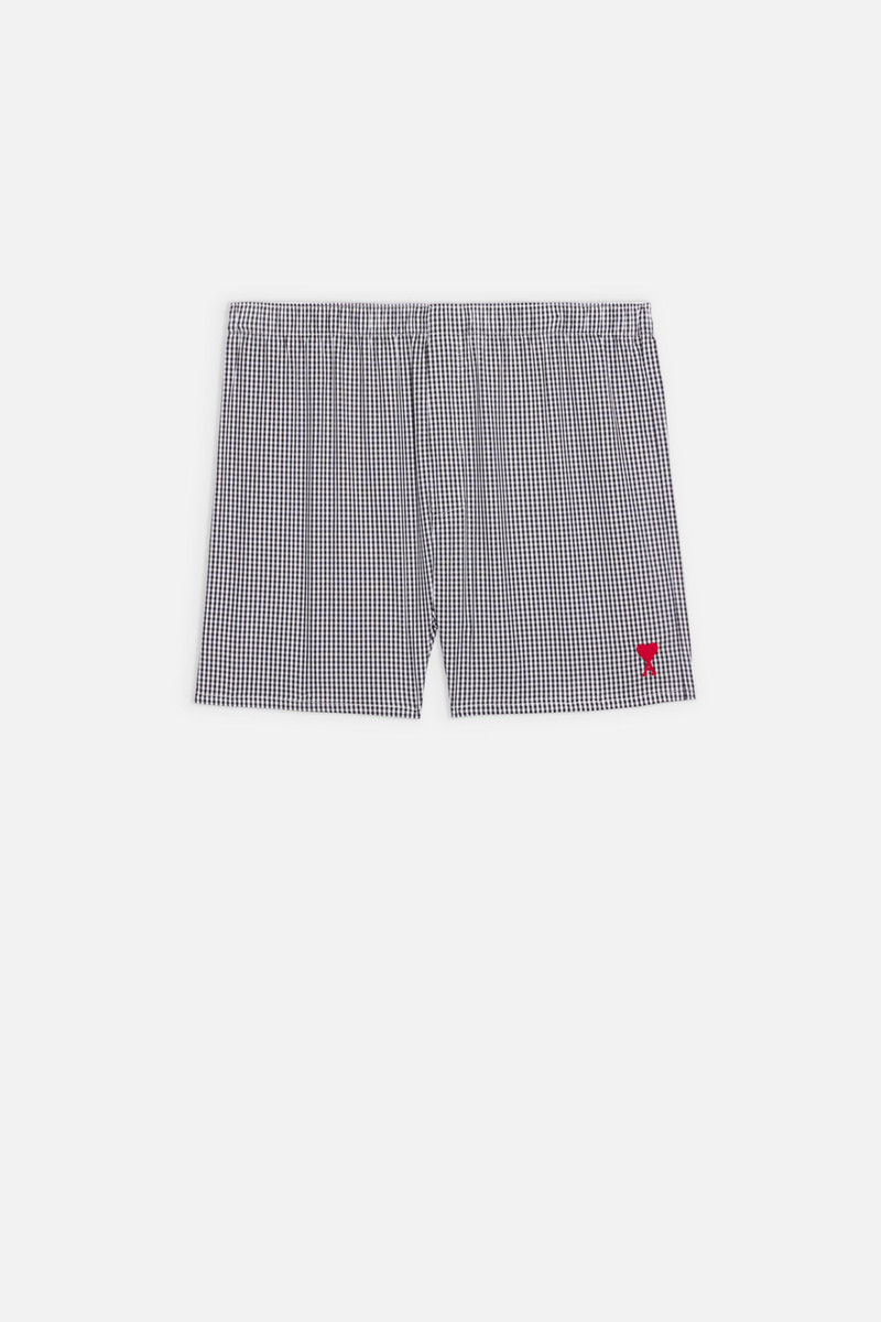 grid check pattern boxer shorts 1