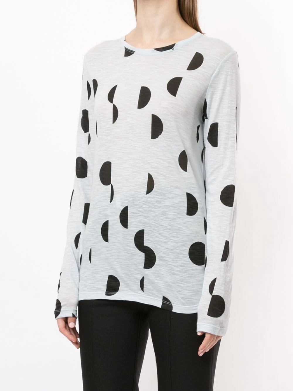 circle print long-sleeve top - 3