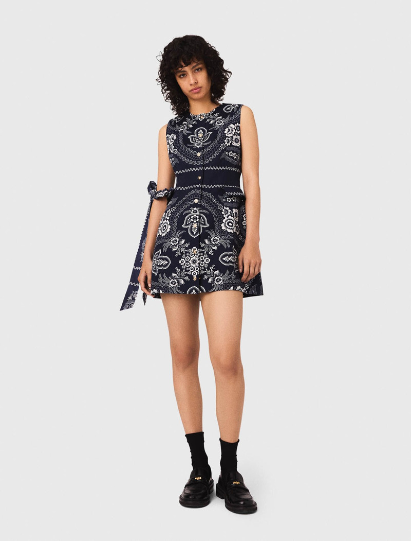 maje Mini bandana print dress outlook