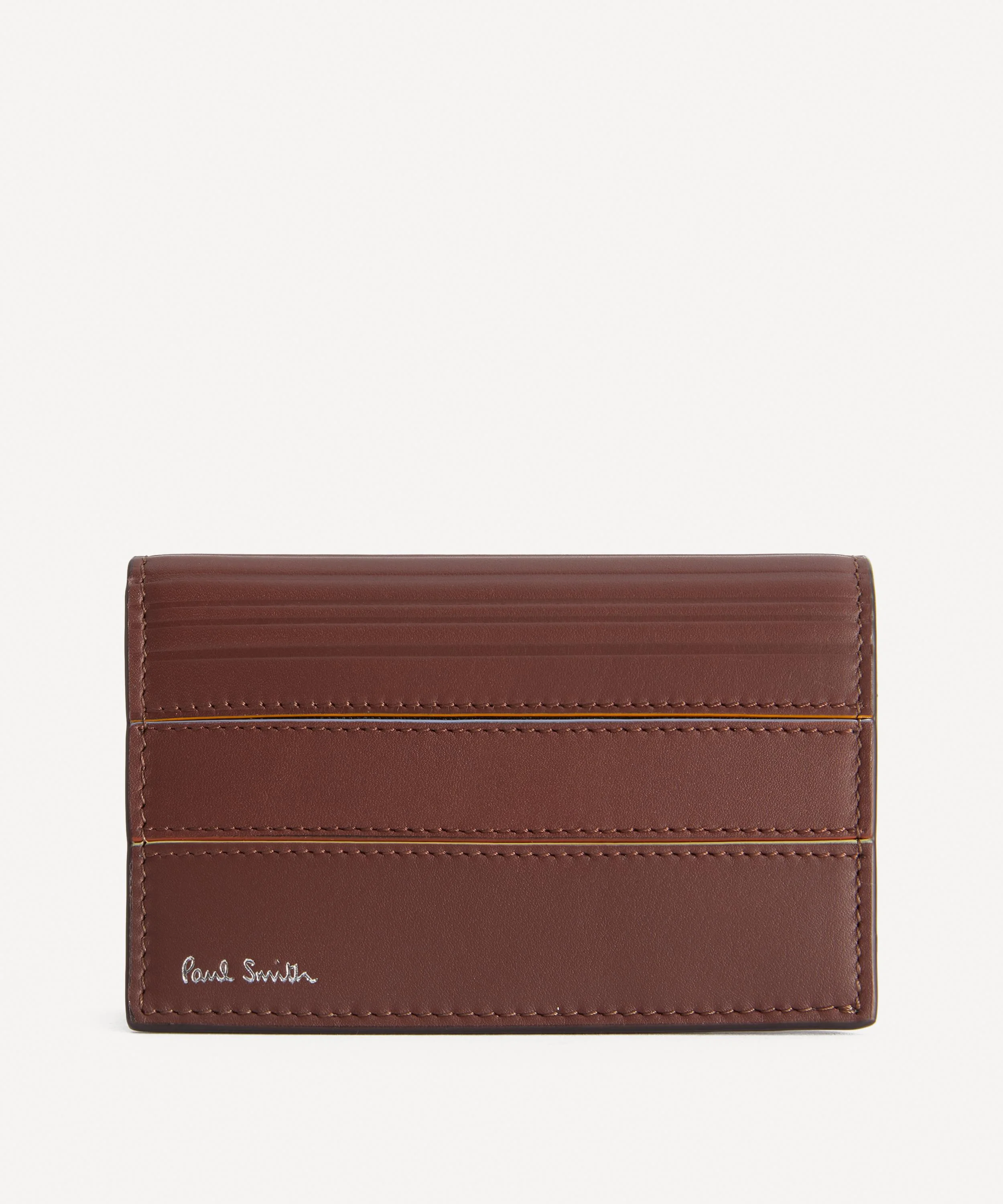Brown Panelled Leather Wallet - 1
