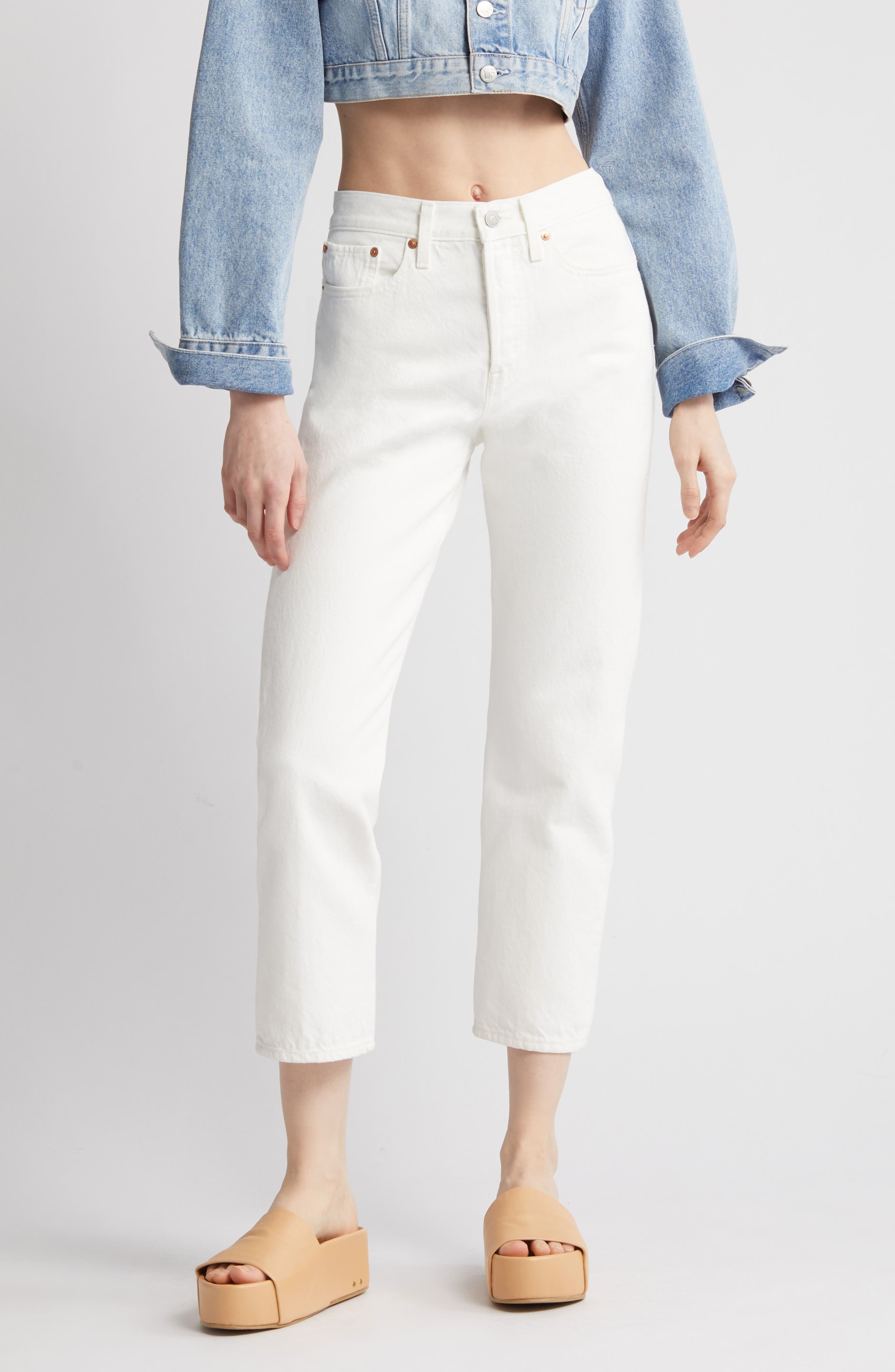 Wedgie High Waist Straight Jeans - 8