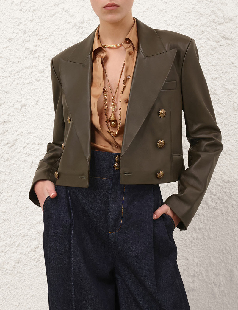 Zimmermann HYPNOTIC LEATHER BLAZER outlook