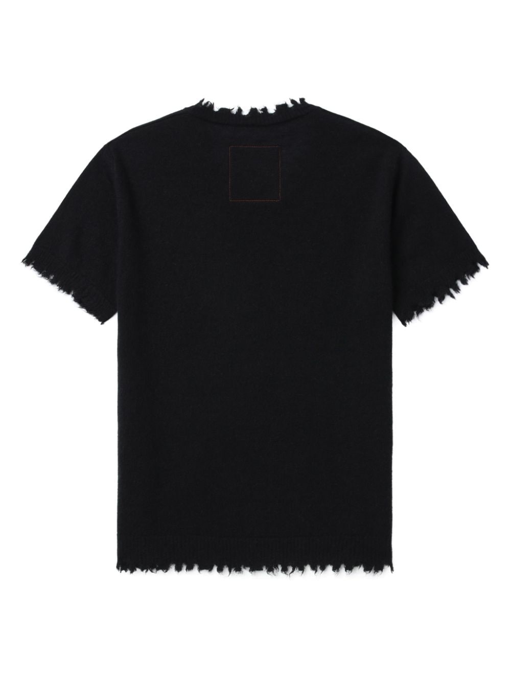 raw-edge cashmere-silk T-shirt - 6