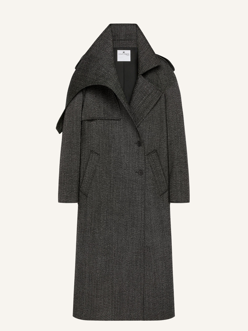 OBLIQUE CAVIAR WOOL TRENCH COAT 1