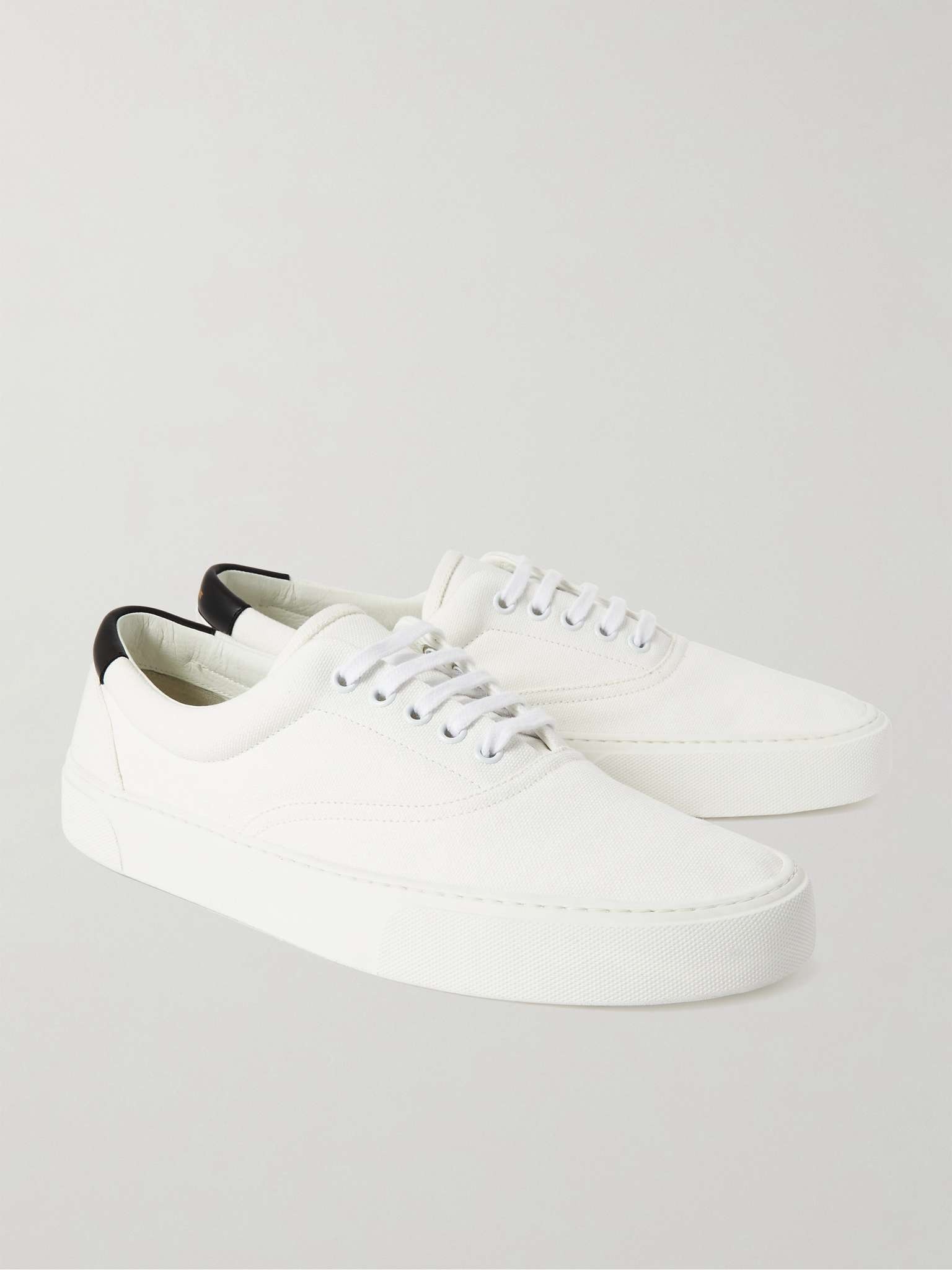 Venice Leather-Trimmed Cotton-Canvas Sneakers - 4