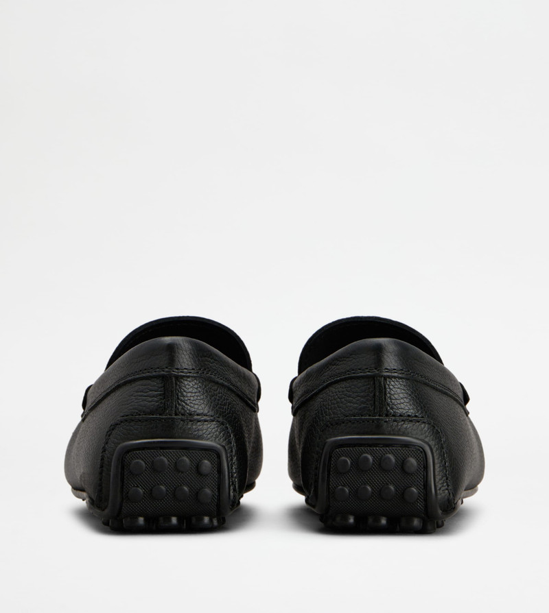 Tod's CITY GOMMINO DRIVING SHOES IN LEATHER - BLACK outlook