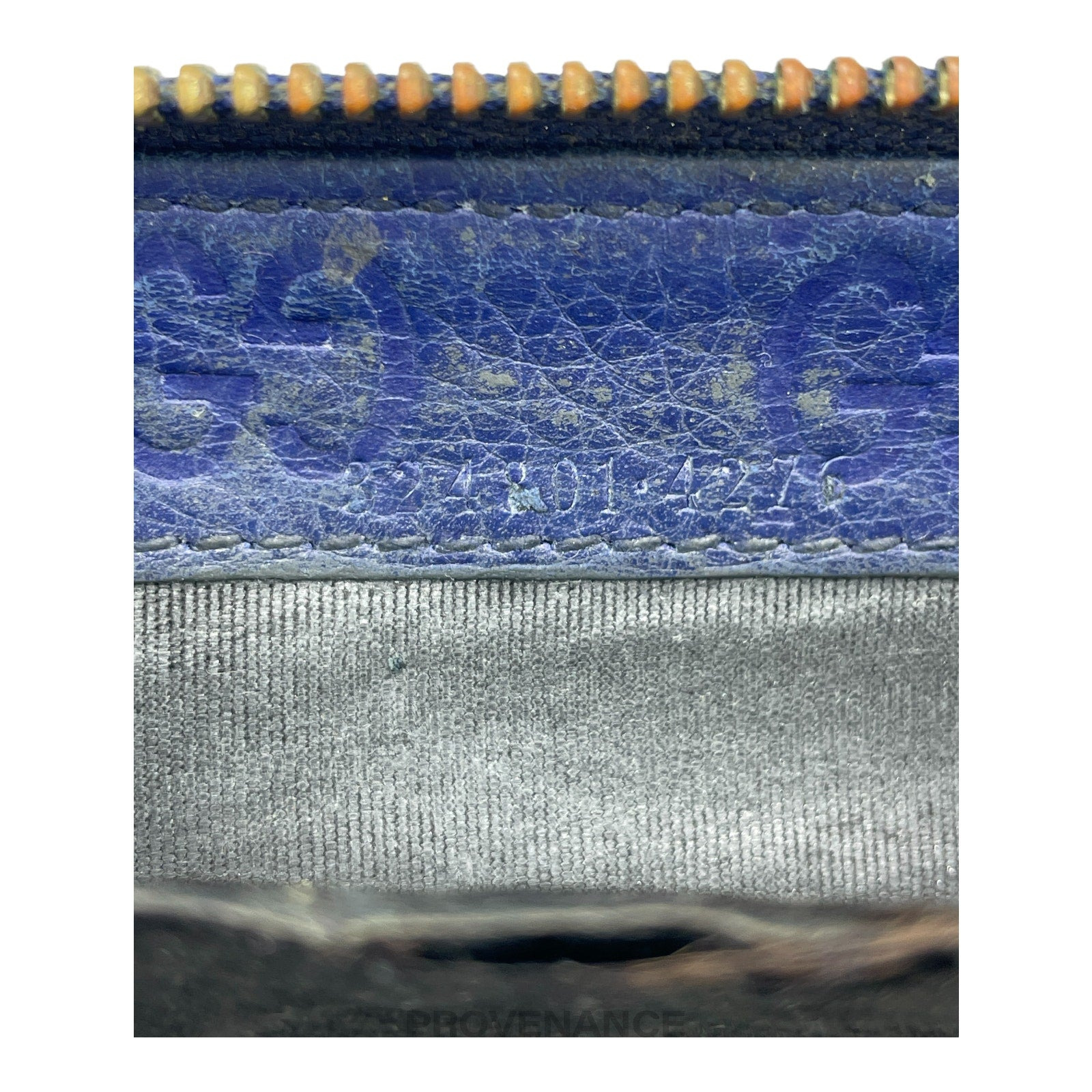 Gucci Compact Zip Wallet - Blue Guccissima Leather - 7