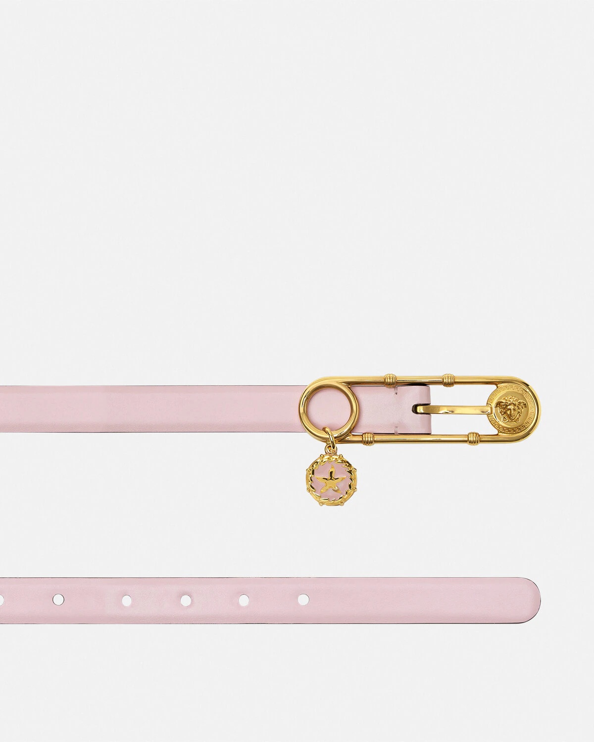 Safety Pin Leather Belt 2 cm - 2