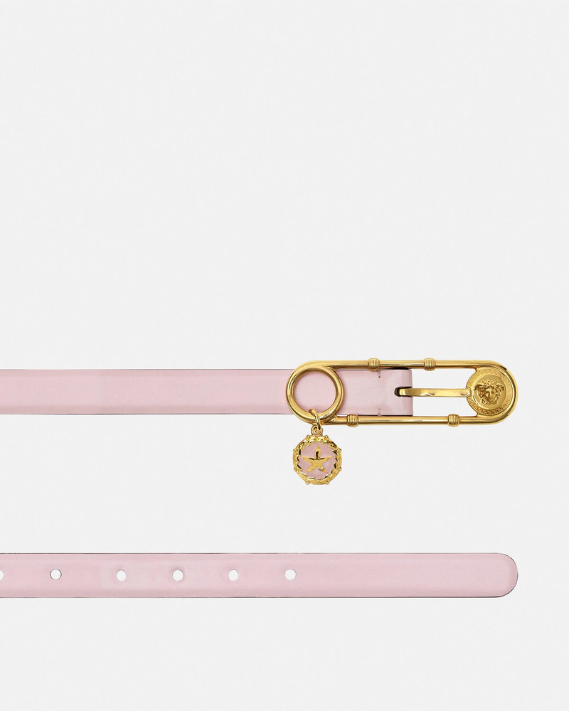 VERSACE Safety Pin Leather Belt 2 cm outlook