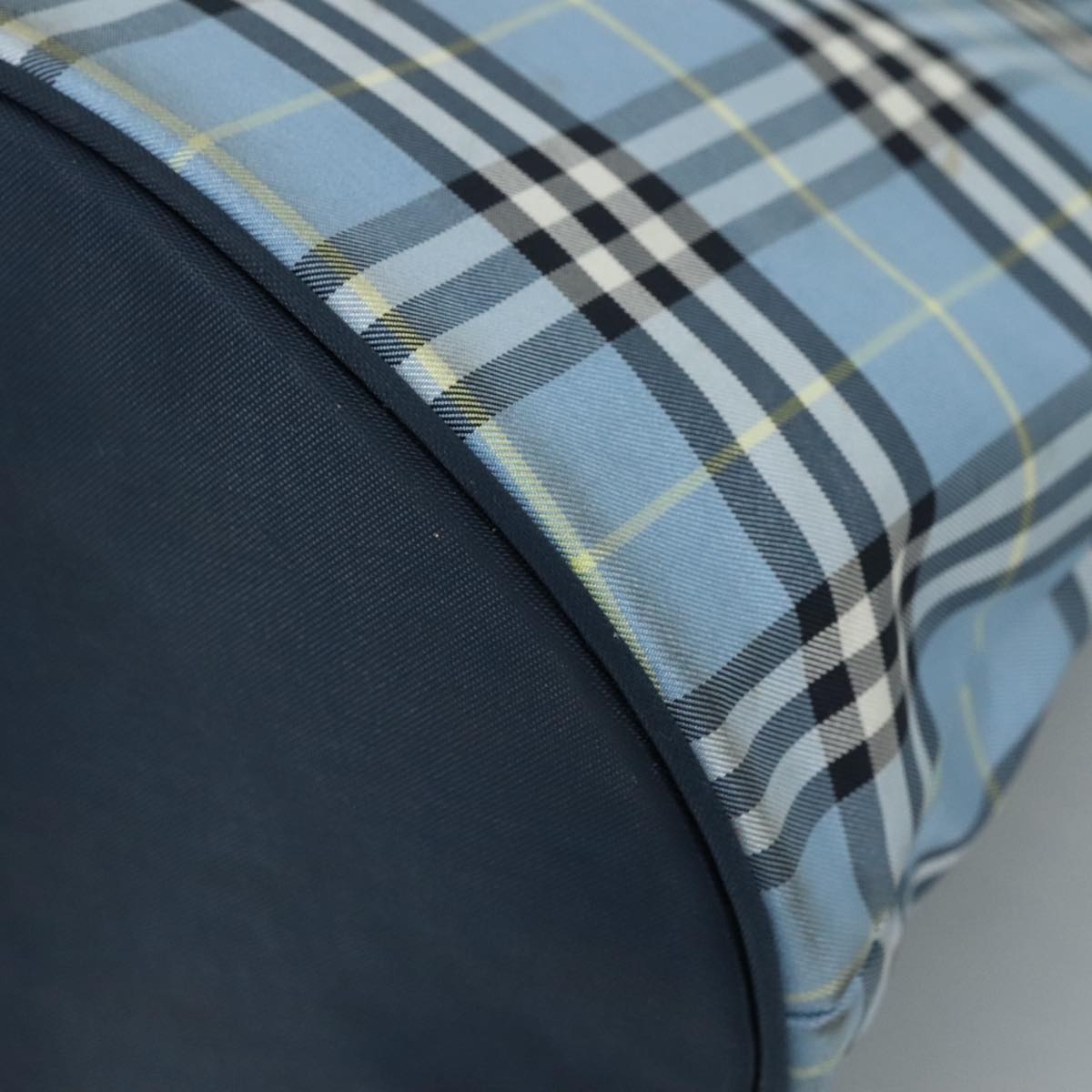 Burberry Blue Label Nova Check Tote Bag Nylon Blue - 9