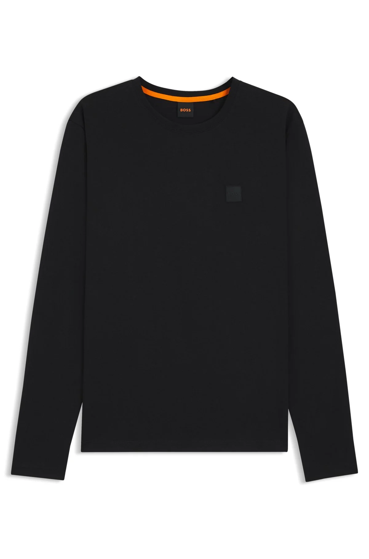 LONG-SLEEVE COTTON T-SHIRT WITH LOGO PATCH - 1