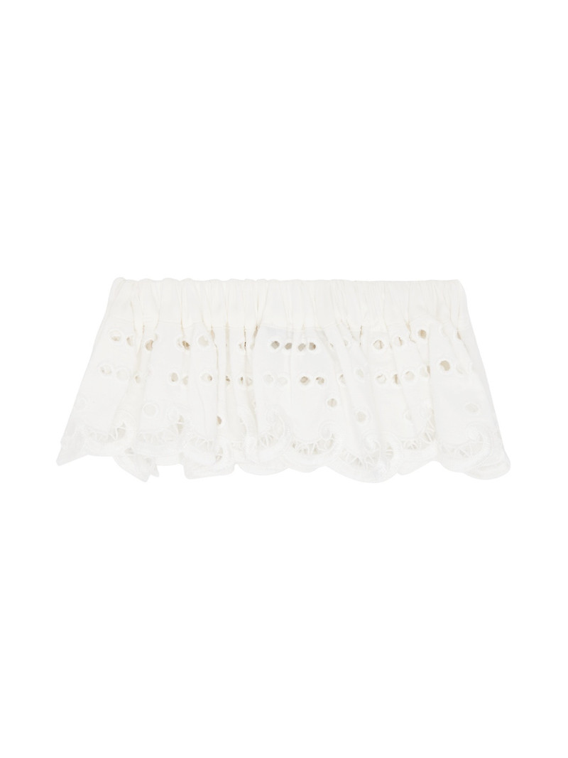 Chopova Lowena SSENSE Exclusive Off-White Ruffy Garter outlook