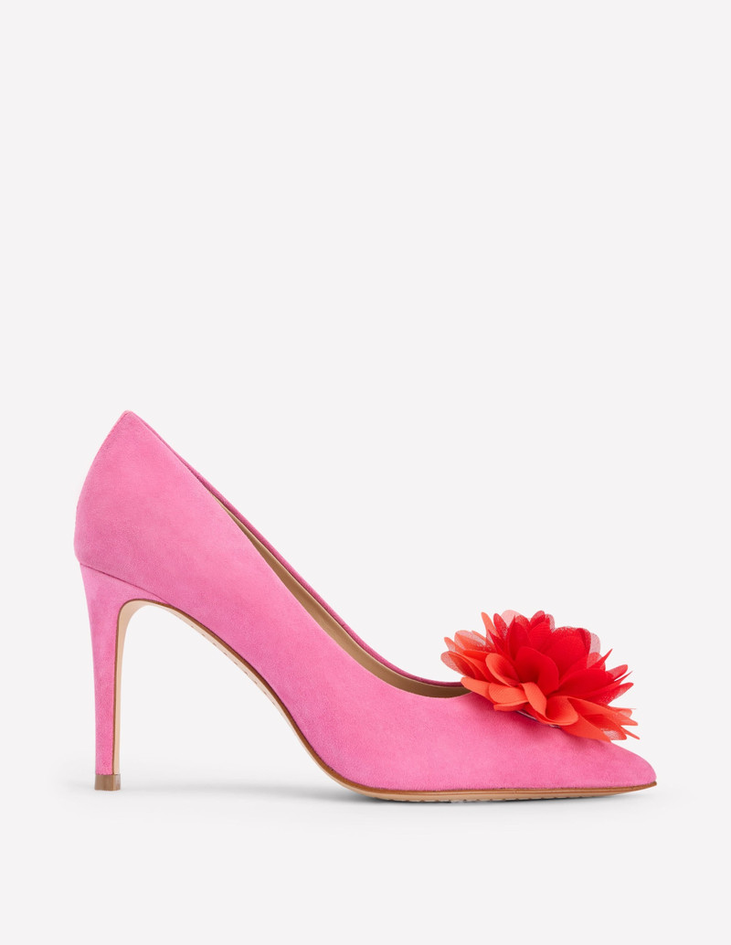 Flower Point Heels-Hot Pink 1