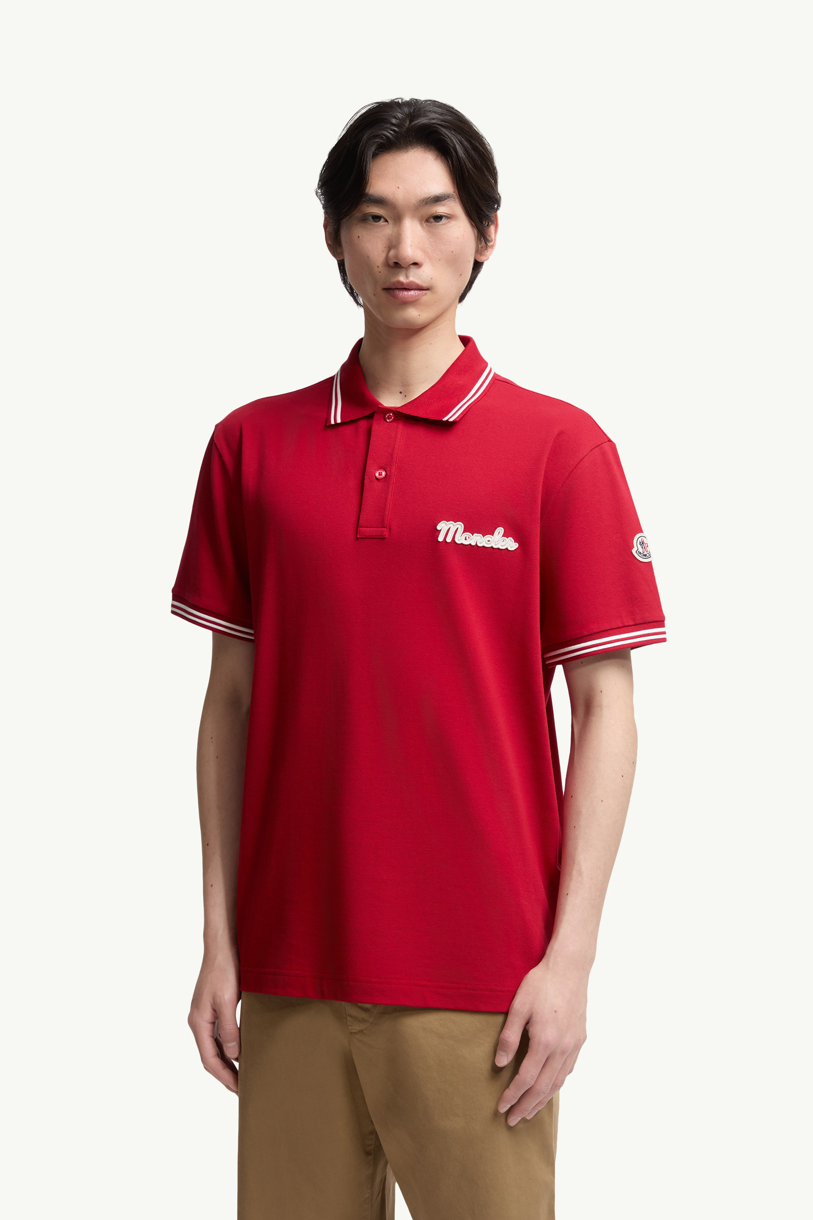 Embroidered Logo Cotton Piquet Polo Shirt - 3