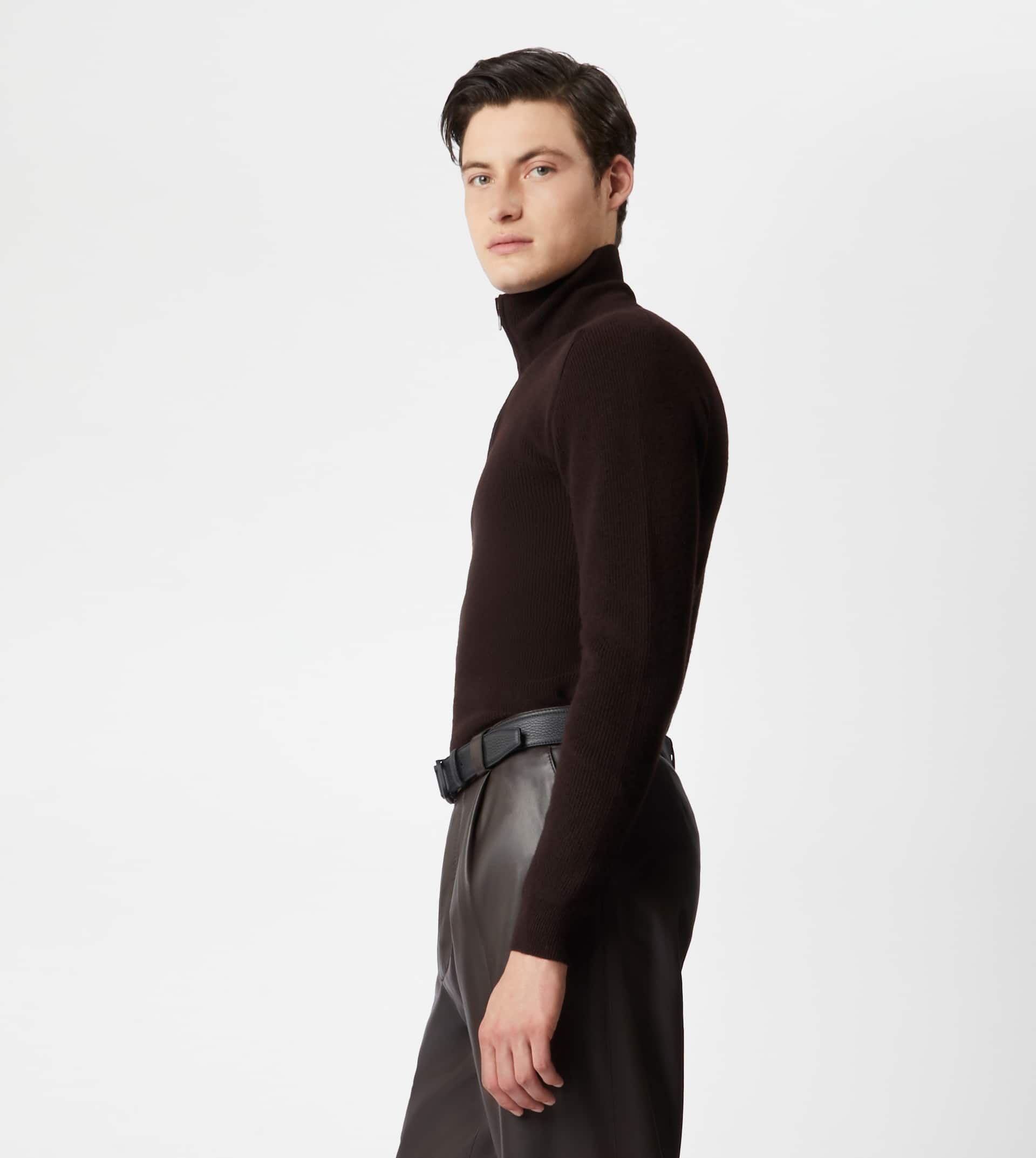 ZIP TURTLENECK - BROWN - 3