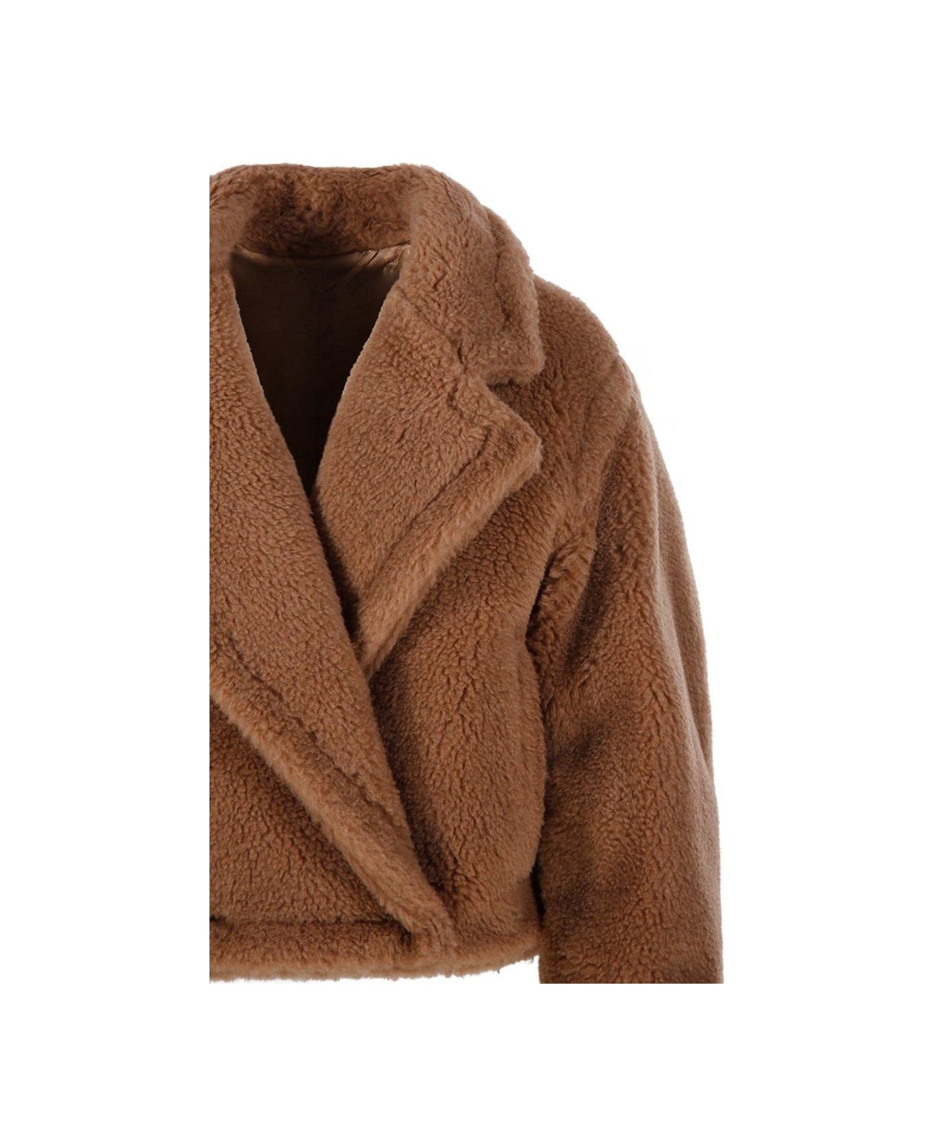 Collared Long-sleeved Teddy Coat - 4