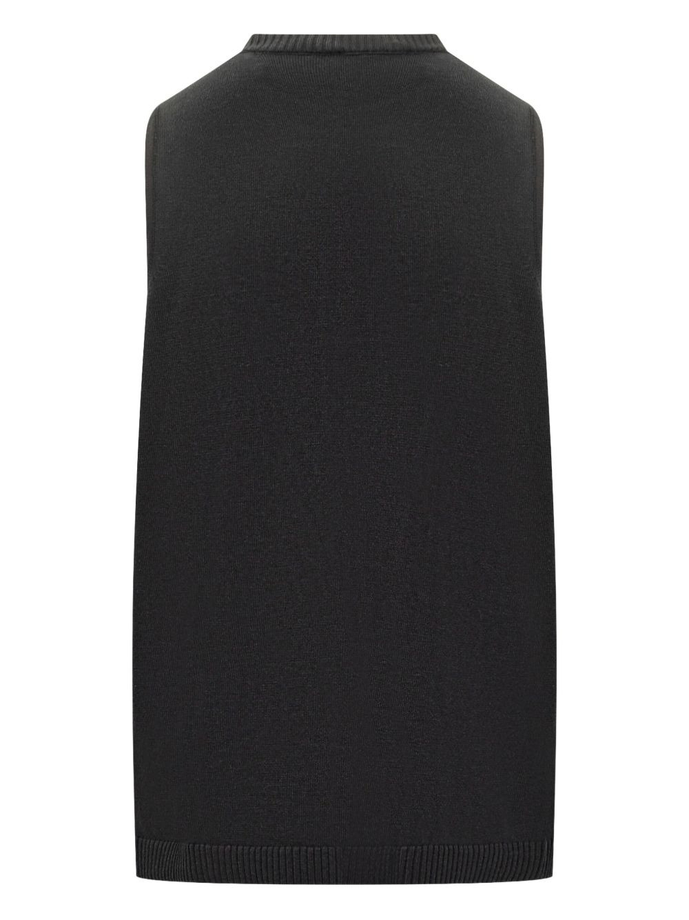 embossed-logo knitted vest - 2