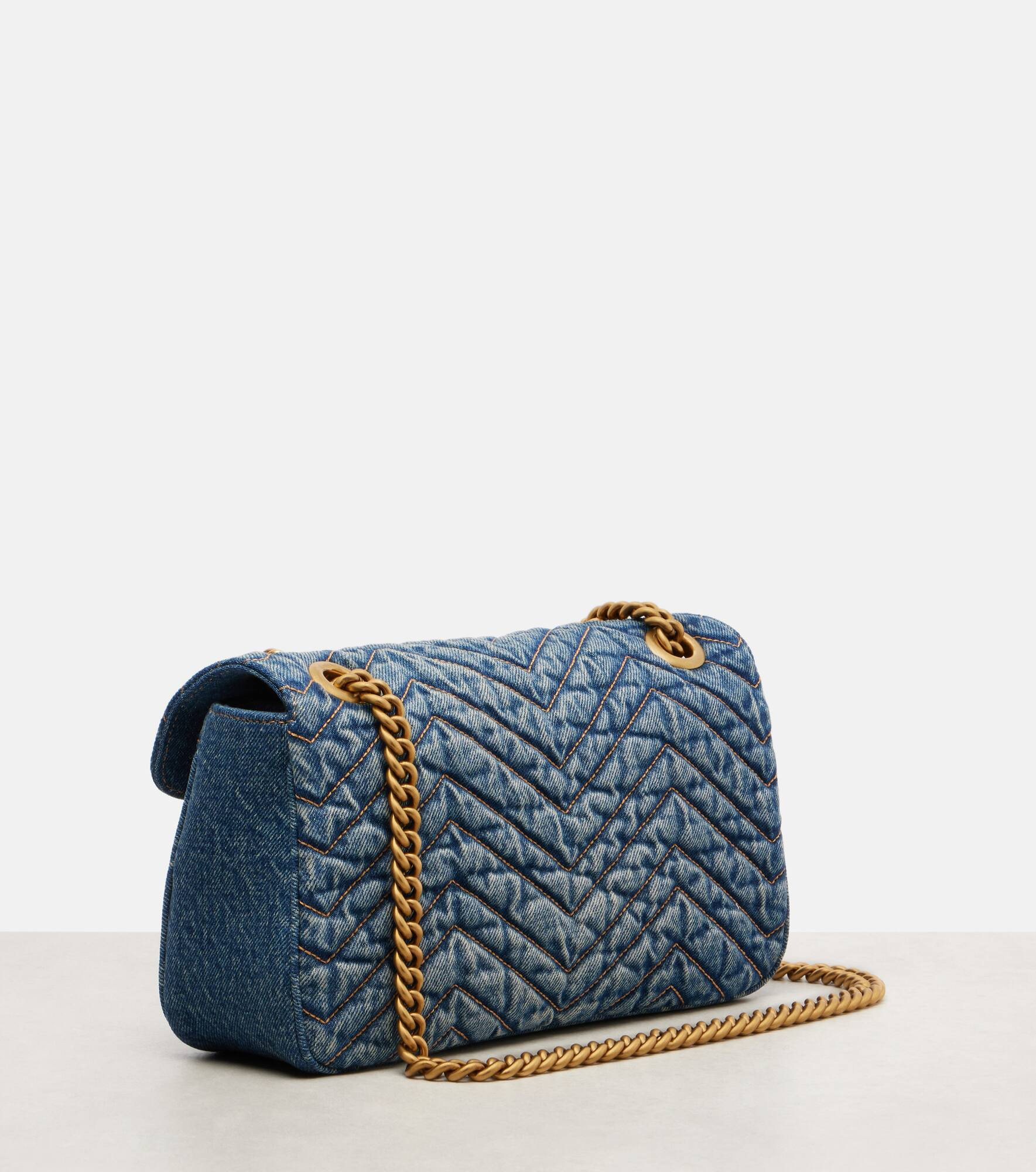 GG Marmont Small denim shoulder bag - 4