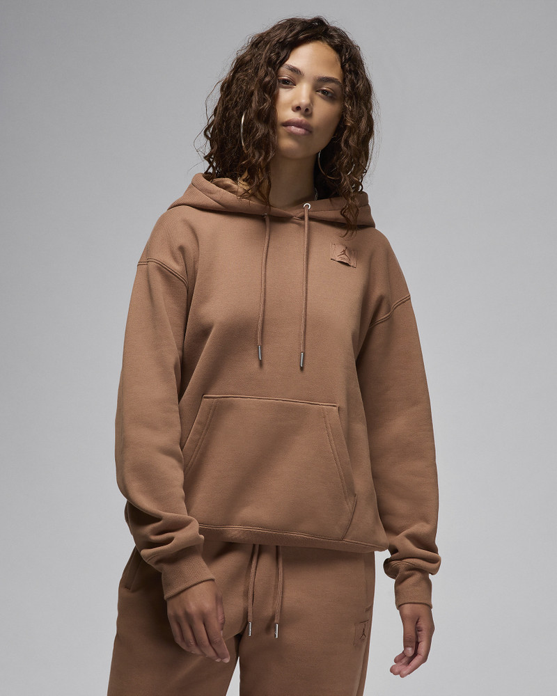 Jordan Flight Fleece Women's Satin Lined Pullover Hoodie 1