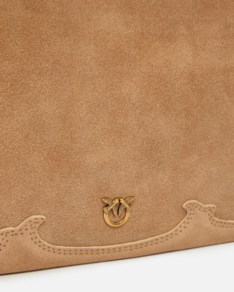 ONE, TWO, THREE BAG SMALL CROSSBODY BAG IN SUEDE WITH FRINGES 3
