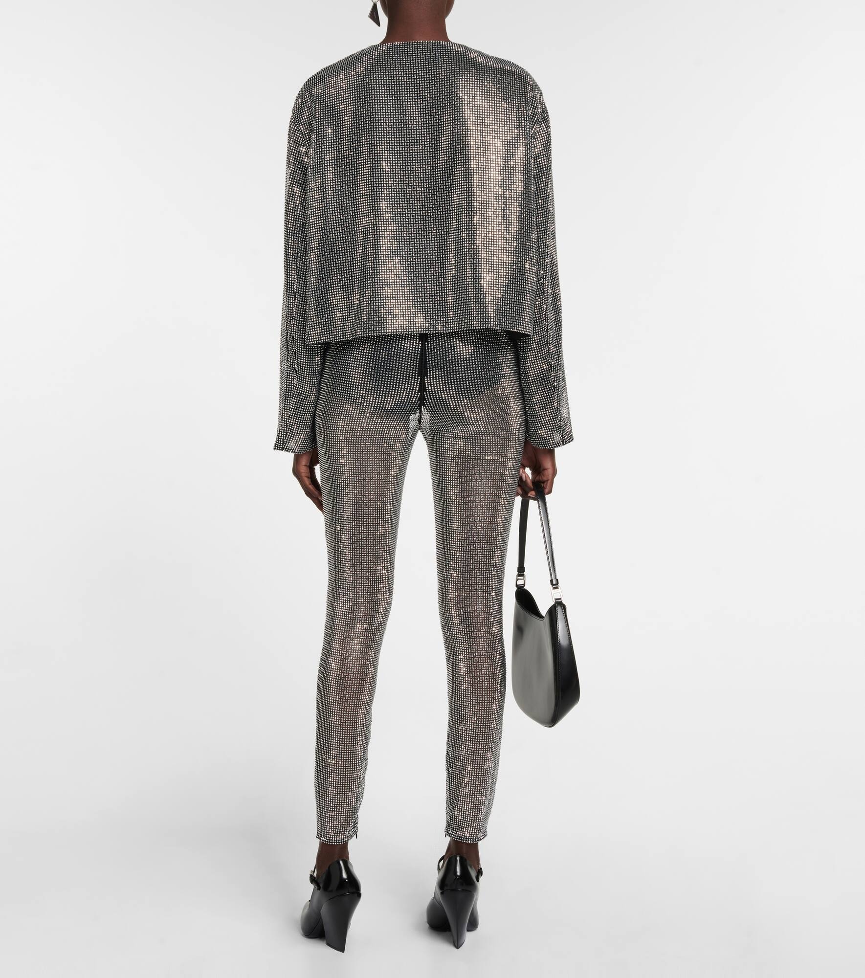 Embellished mesh pants - 3