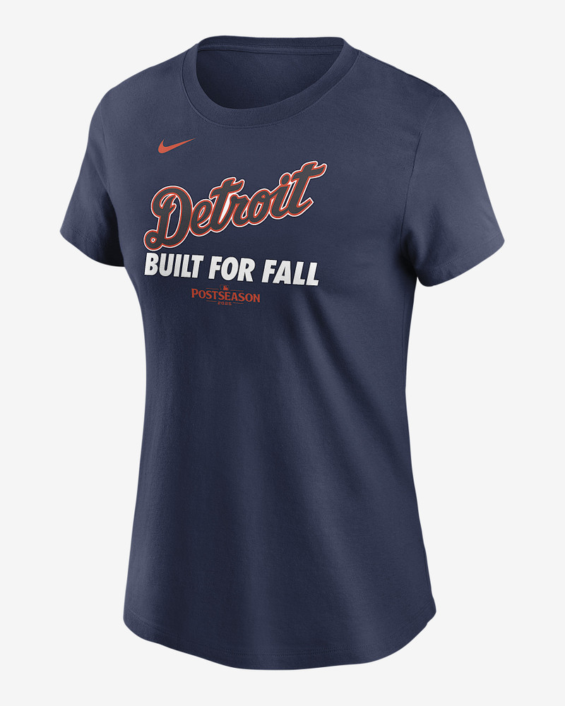 Detroit Tigers 2025 Postseason Authentic Collection Women's Nike MLB T-Shirt 1