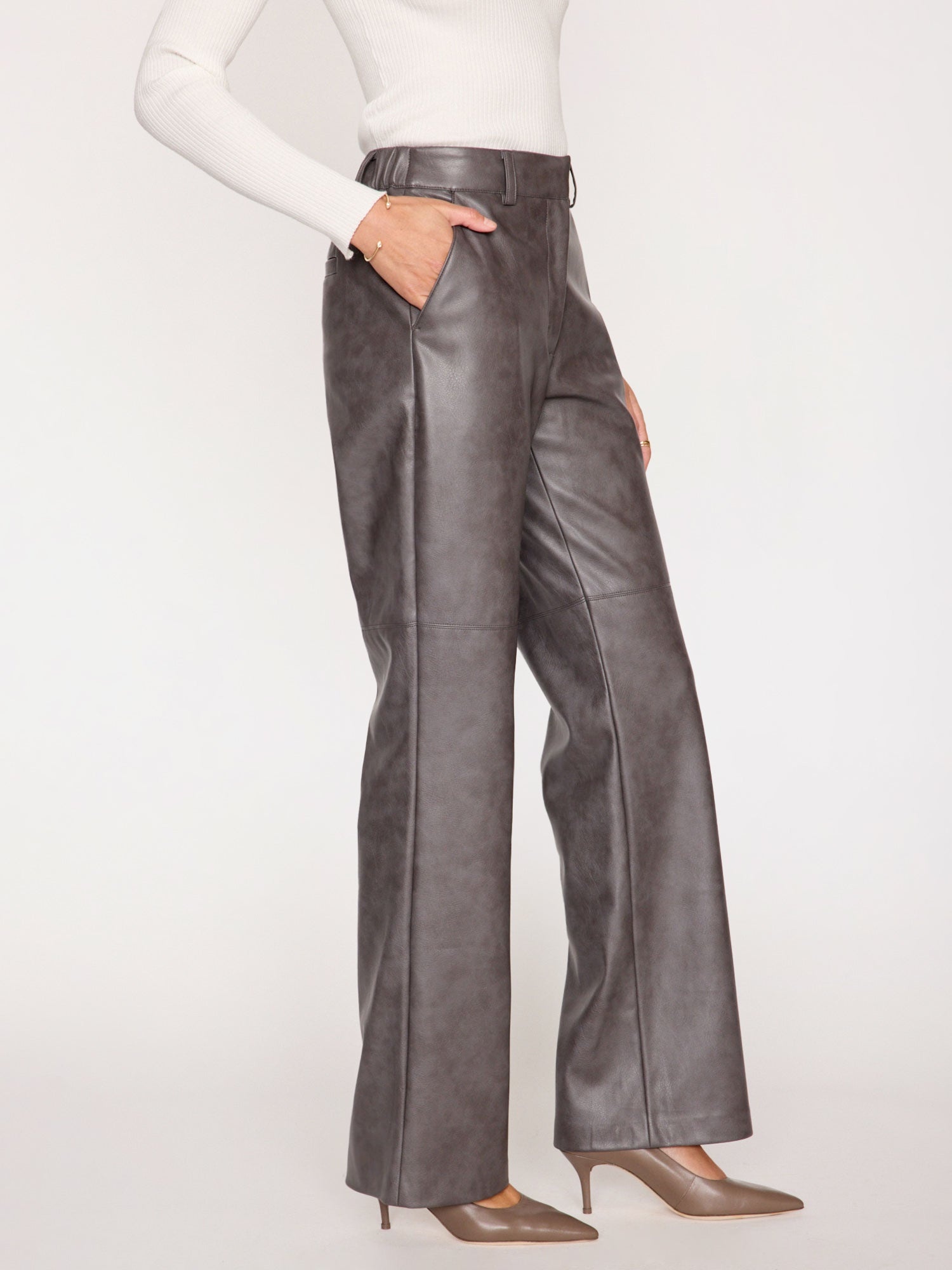 The Namari Vegan Leather Pant - 3