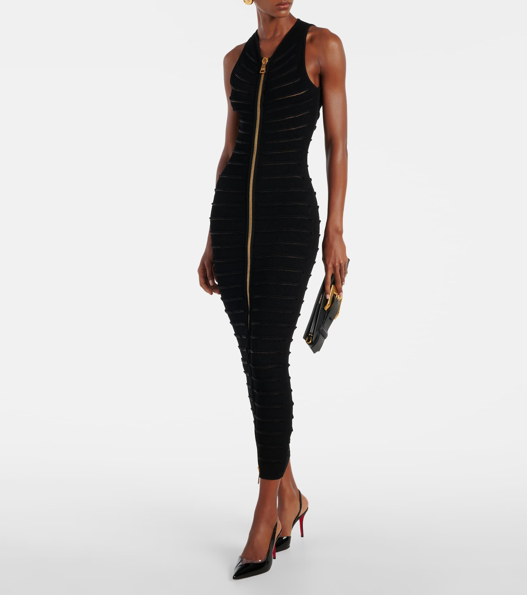 Knitted cutout midi dress - 2