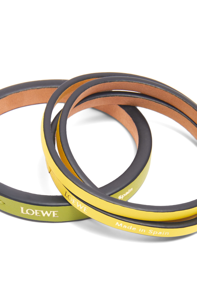 Double bangle set in classic calfskin 3