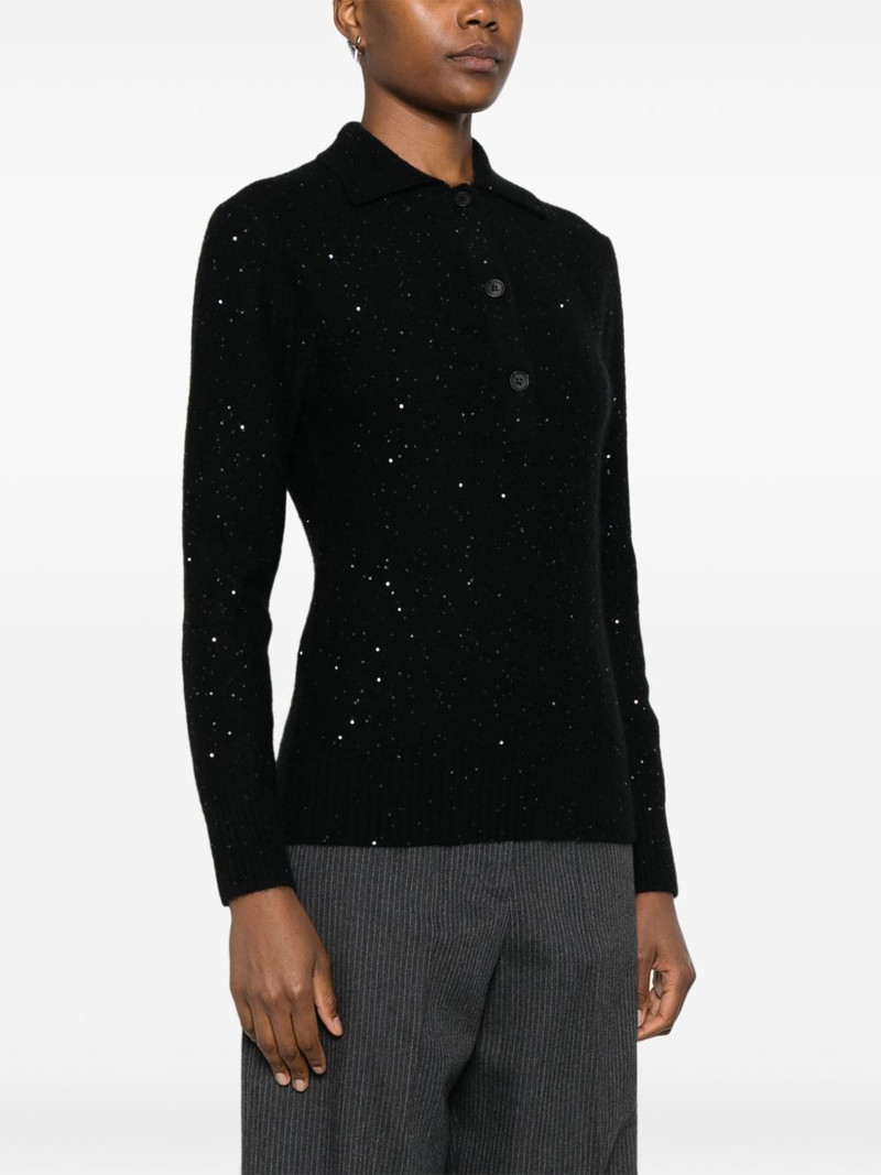 sequin-embellished polo sweater 3