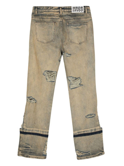 WHO DECIDES WAR Gnarly distressed-finish jeans outlook