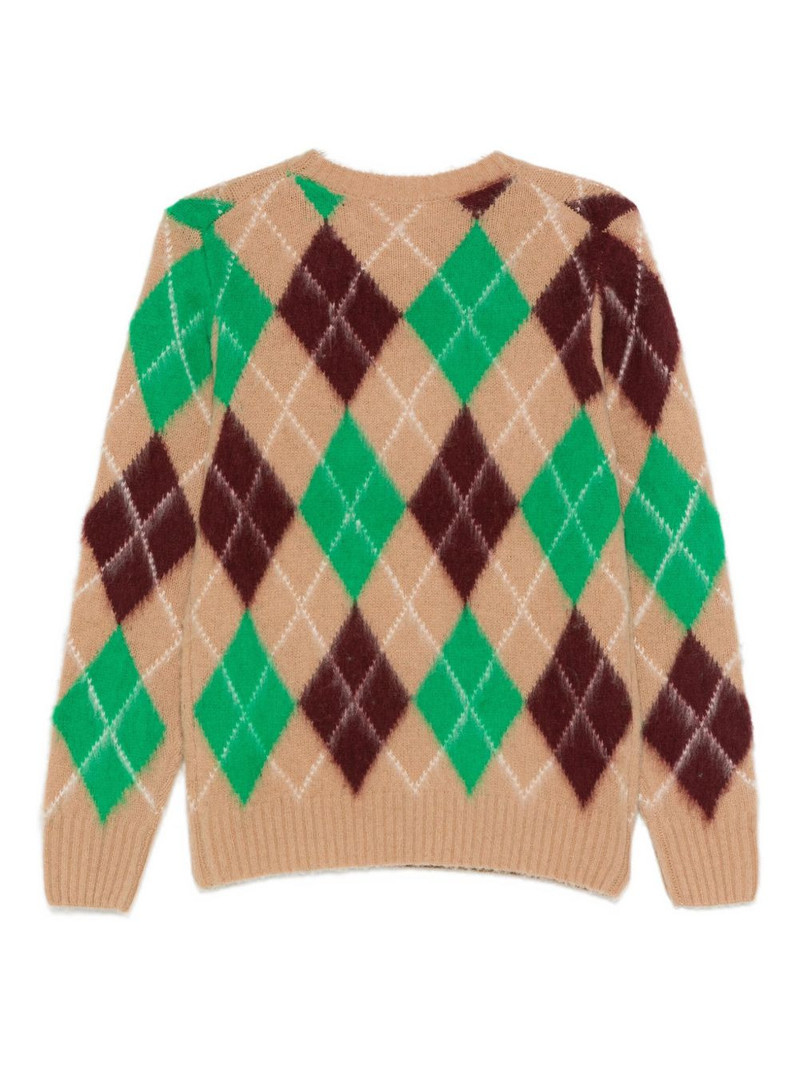 Aspesi argyle-pattern sweater outlook