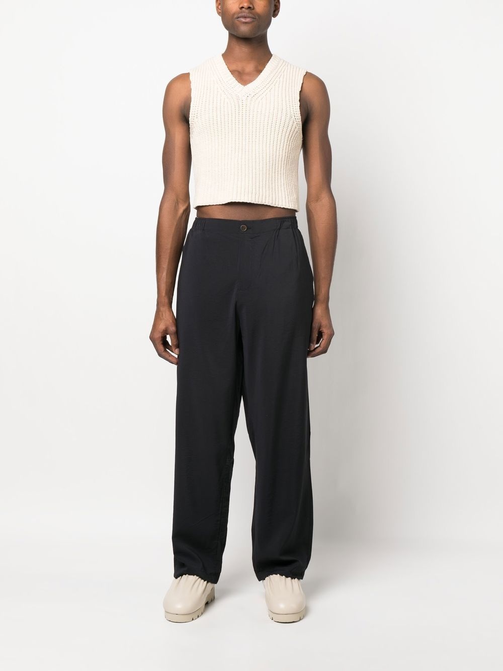 high-waisted wide-leg trousers - 2