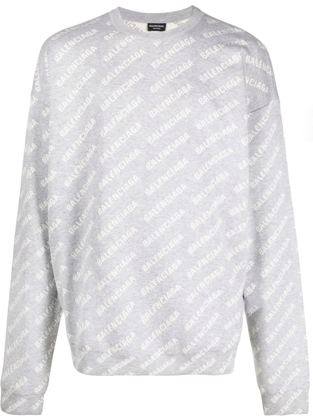 intarsia-logo crew-neck jumper - 1