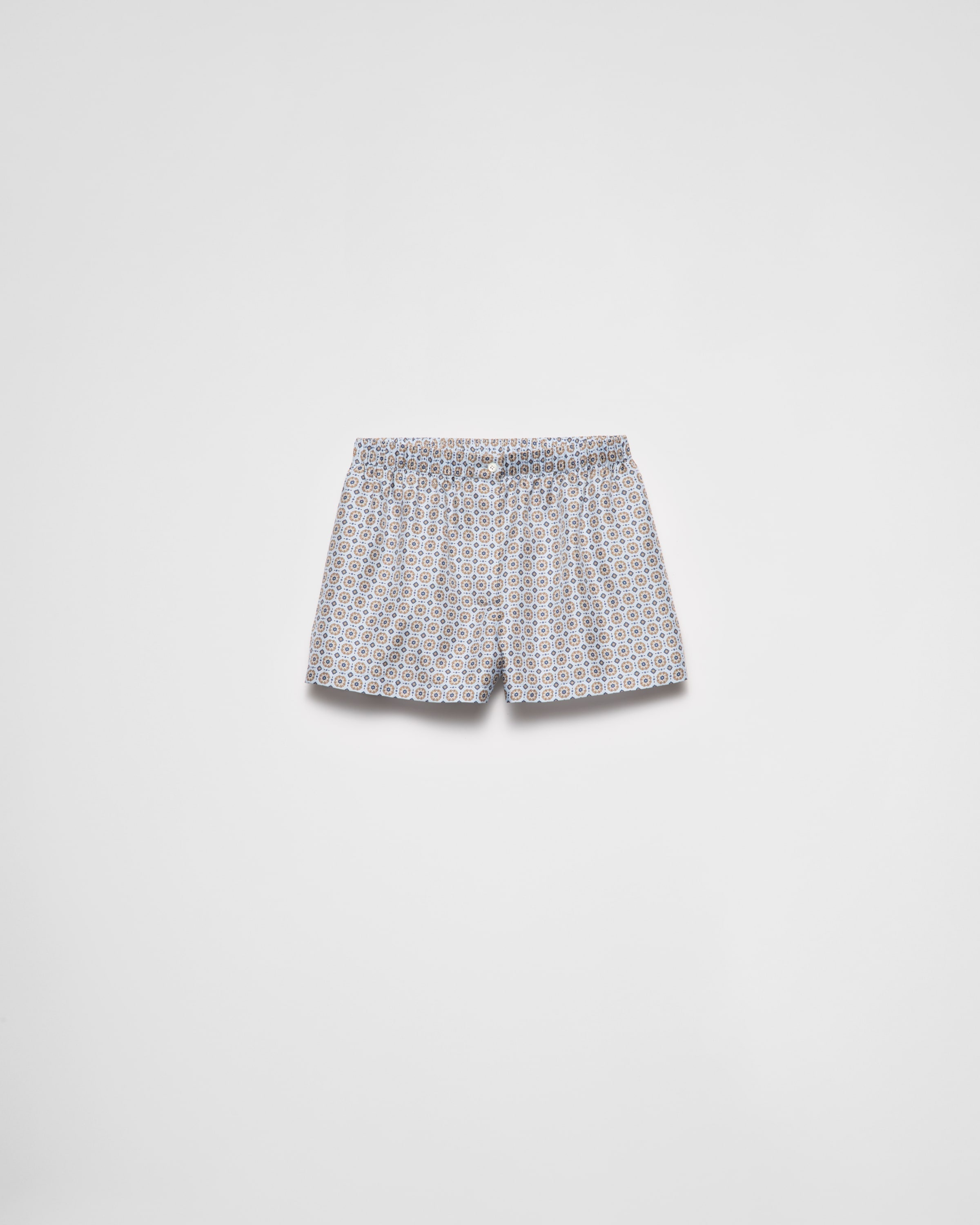 Printed silk twill shorts - 1