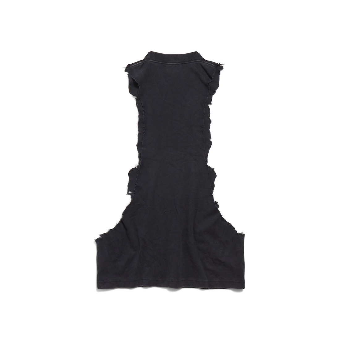 Men's Standard Ripped Tank Top in Black Faded - 6