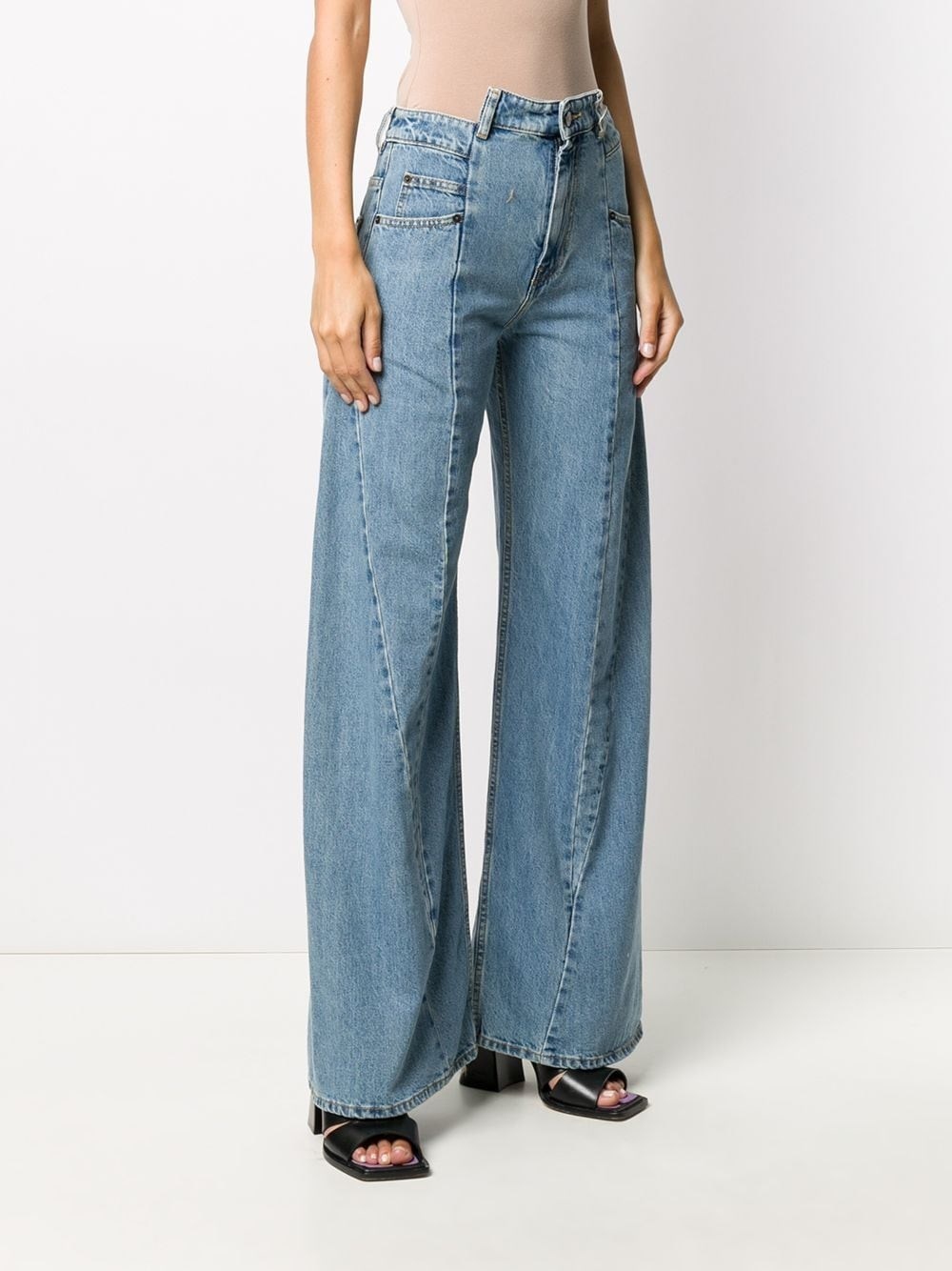 Wide-leg denim jeans - 6