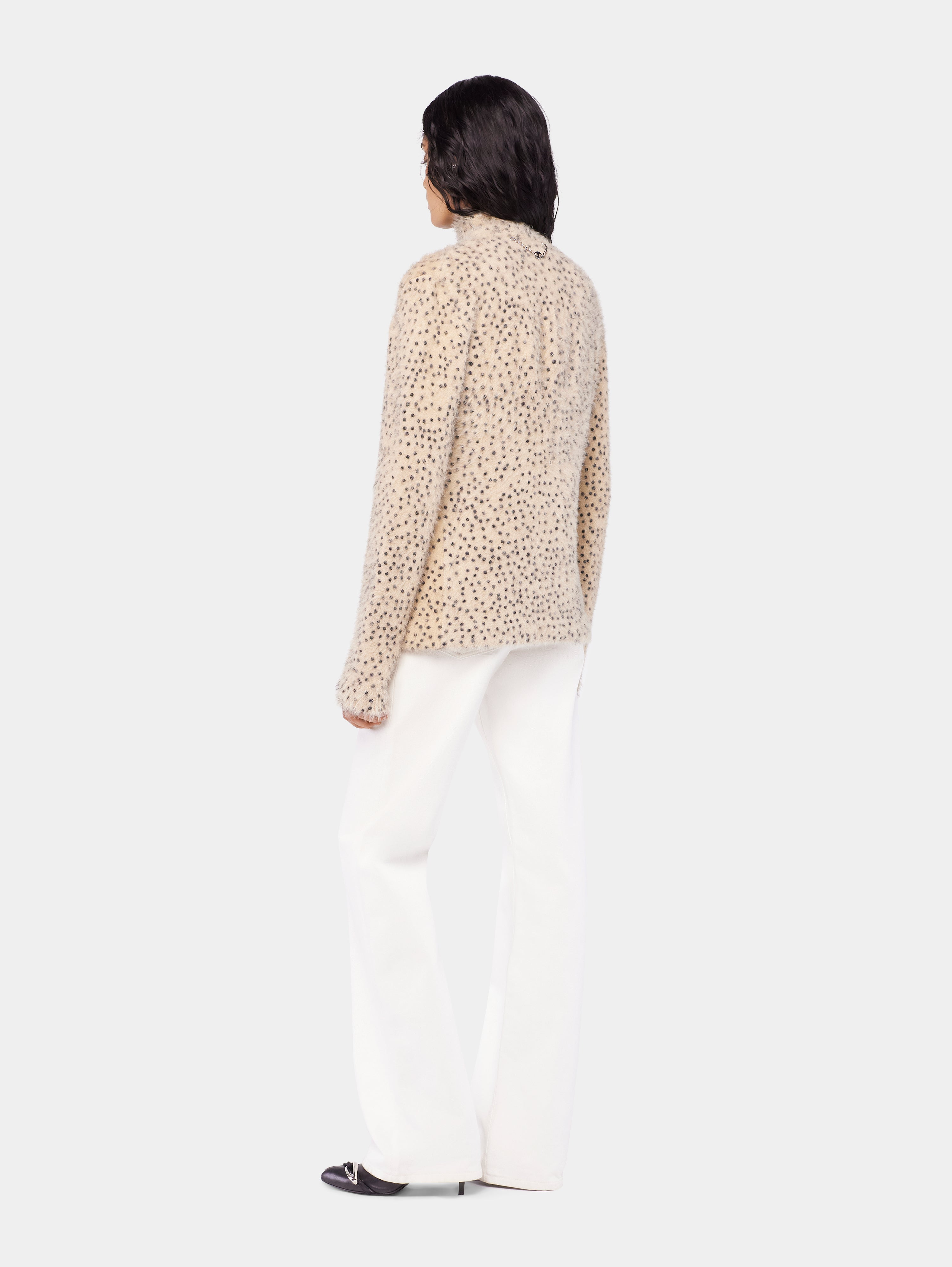 TURTLE-NECK SLEEVELESS TOP  IN BRUSHED KNIT - 4