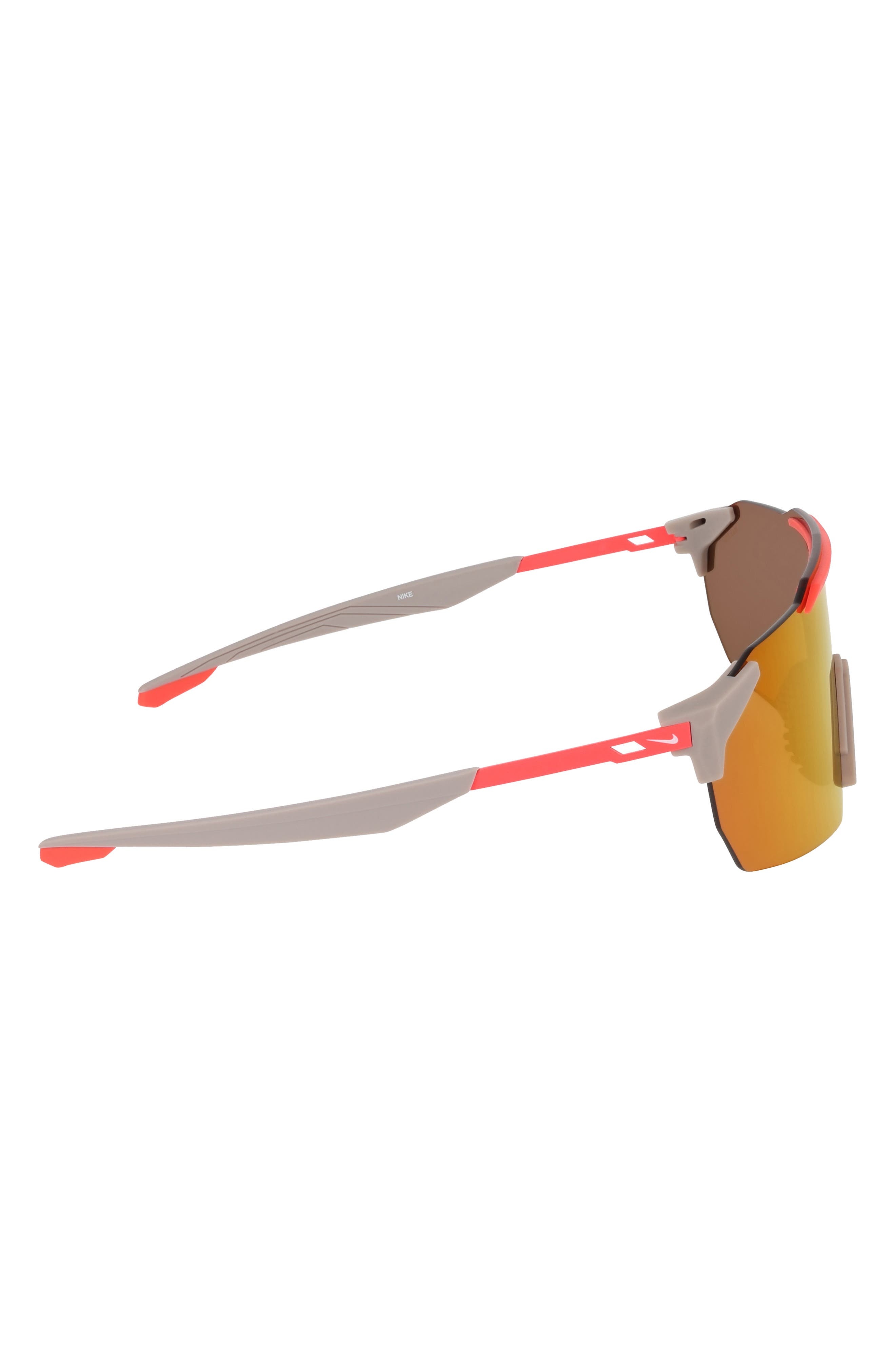 Nike Limitless 61mm Shield Sunglasses in College Grey /Orange Mirror at Nordstrom - 6