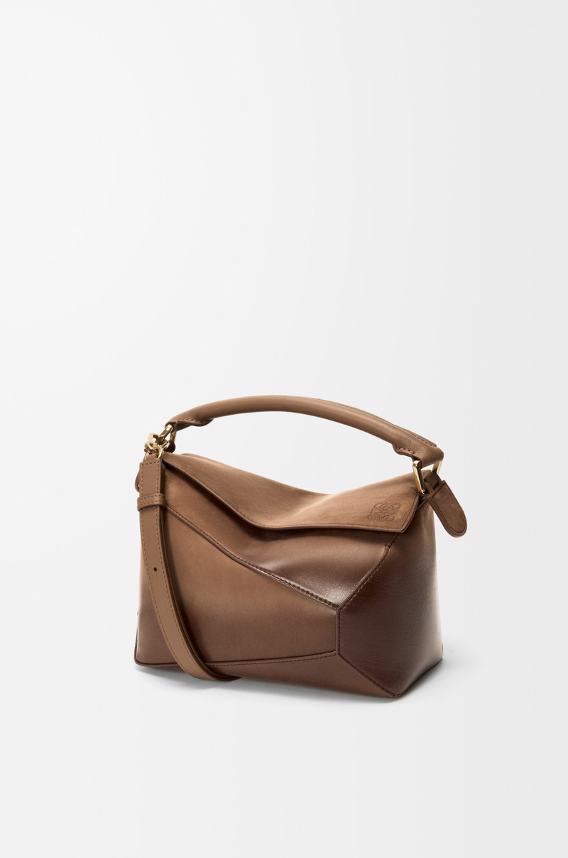 Small Puzzle Edge bag in gradient patent nubuck 1