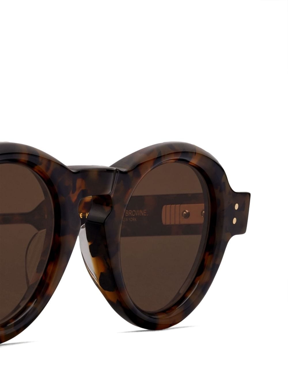 tortoiseshell round-frame sunglasses - 3